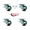 Service Caster 3.25 Inch Poly on Steel Caster Set with Roller Bearing 4 Swivel Lock 2 Brake SCC SCC-30CS3420-PUR-GB-SLB-BSL-2-SLB-2 - alternate 4